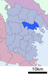 Location of Kanagawa ward Yokohama city Kanagawa prefecture Japan